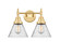 Caden Two Light Bath Vanity in Satin Gold (405|447-2W-SG-G44)