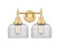 Caden LED Bath Vanity in Satin Gold (405|447-2W-SG-G72-LED)