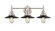 Caden Three Light Bath Vanity in Satin Nickel (405|447-3W-SN-M6-BK)