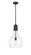 Auralume One Light Mini Pendant in Matte Black (405|492-1S-BK-G582-12)