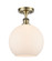 Ballston One Light Semi-Flush Mount in Antique Brass (405|516-1C-AB-G121-10)