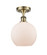 Ballston LED Semi-Flush Mount in Antique Brass (405|516-1C-AB-G121-8-LED)