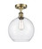 Ballston LED Semi-Flush Mount in Antique Brass (405|516-1C-AB-G124-10-LED)