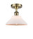 Ballston LED Semi-Flush Mount in Antique Brass (405|516-1C-AB-G131-LED)