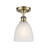 Ballston LED Semi-Flush Mount in Antique Brass (405|516-1C-AB-G381-LED)