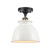 Ballston One Light Semi-Flush Mount in Antique Brass (405|516-1C-AB-M14-W)