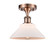 Ballston One Light Semi-Flush Mount in Antique Copper (405|516-1C-AC-G131)