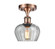 Ballston One Light Semi-Flush Mount in Antique Copper (405|516-1C-AC-G92)
