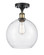 Ballston LED Semi-Flush Mount in Black Antique Brass (405|516-1C-BAB-G124-10-LED)
