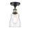 Ballston One Light Semi-Flush Mount in Black Antique Brass (405|516-1C-BAB-G392)