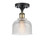 Ballston One Light Semi-Flush Mount in Black Antique Brass (405|516-1C-BAB-G412)