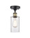 Ballston One Light Semi-Flush Mount in Black Antique Brass (405|516-1C-BAB-G802)