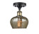 Ballston One Light Semi-Flush Mount in Black Antique Brass (405|516-1C-BAB-G96)