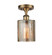 Ballston One Light Semi-Flush Mount in Brushed Brass (405|516-1C-BB-G116)