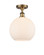 Ballston One Light Semi-Flush Mount in Brushed Brass (405|516-1C-BB-G121-10)