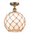 Ballston One Light Semi-Flush Mount in Brushed Brass (405|516-1C-BB-G121-10RB)