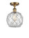 Ballston One Light Semi-Flush Mount in Brushed Brass (405|516-1C-BB-G122-8RW)