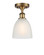 Ballston LED Semi-Flush Mount in Brushed Brass (405|516-1C-BB-G381-LED)