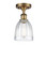 Ballston One Light Semi-Flush Mount in Brushed Brass (405|516-1C-BB-G442)