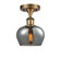 Ballston LED Semi-Flush Mount in Brushed Brass (405|516-1C-BB-G93-LED)