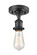 Ballston One Light Semi-Flush Mount in Matte Black (405|516-1C-BK)