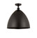 Ballston LED Semi-Flush Mount in Matte Black (405|516-1C-BK-MBD-16-BK-LED)