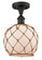 Ballston One Light Semi-Flush Mount in Oil Rubbed Bronze (405|516-1C-OB-G121-8RB)