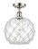 Ballston One Light Semi-Flush Mount in Polished Nickel (405|516-1C-PN-G122-10RW)