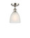 Ballston LED Semi-Flush Mount in Polished Nickel (405|516-1C-PN-G381-LED)