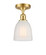 Ballston One Light Semi-Flush Mount in Satin Gold (405|516-1C-SG-G441)
