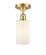 Ballston LED Semi-Flush Mount in Satin Gold (405|516-1C-SG-G801-LED)