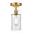 Ballston One Light Semi-Flush Mount in Satin Gold (405|516-1C-SG-G802)