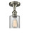 Ballston One Light Semi-Flush Mount in Brushed Satin Nickel (405|516-1C-SN-G112)