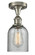 Ballston One Light Semi-Flush Mount in Brushed Satin Nickel (405|516-1C-SN-G257)