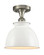 Ballston One Light Semi-Flush Mount in Brushed Satin Nickel (405|516-1C-SN-M14-W)