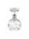 Ballston One Light Semi-Flush Mount in White Polished Chrome (405|516-1C-WPC-G1213-6)