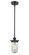Austere One Light Mini Pendant in Matte Black (405|516-1S-BK-CE231-CL)