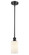 Ballston One Light Mini Pendant in Matte Black (405|516-1S-BK-G801)