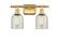 Ballston Two Light Bath Vanity in Satin Gold (405|516-2W-SG-G259)