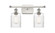 Ballston Two Light Bath Vanity in White Polished Chrome (405|516-2W-WPC-G342)
