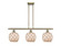 Ballston Three Light Island Pendant in Antique Brass (405|516-3I-AB-G121-8RB)