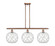 Ballston Three Light Island Pendant in Antique Copper (405|516-3I-AC-G122-10RW) Ballston Three Light Island Pendant in Antique Copper (405|516-3I-AC-G122-10RW)