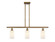 Ballston Three Light Island Pendant in Brushed Brass (405|516-3I-BB-G801)