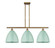 Ballston Three Light Island Pendant in Brushed Brass (405|516-3I-BB-MBD-12-SF)