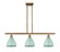 Ballston Three Light Island Pendant in Brushed Brass (405|516-3I-BB-MBD-75-SF)