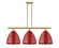 Ballston Three Light Island Pendant in Satin Gold (405|516-3I-SG-MBD-12-RD)