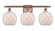 Ballston Three Light Bath Vanity in Antique Copper (405|516-3W-AC-G121-8RW)