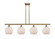 Ballston Four Light Island Pendant in Brushed Brass (405|516-4I-BB-G121-8RW)