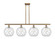 Ballston Four Light Island Pendant in Brushed Brass (405|516-4I-BB-G122-10RW)