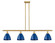 Ballston Four Light Island Pendant in Satin Gold (405|516-4I-SG-MBD-75-BL)